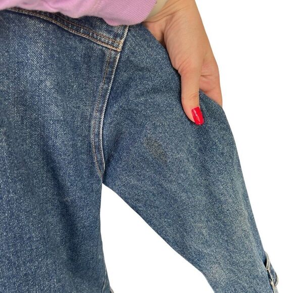 Vintage Inner View Women's Denim Duffle Coat With Hood Toggle Closures & Plaid - Picture 11 of 14